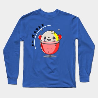 Be happy cute kawai  cup Long Sleeve T-Shirt